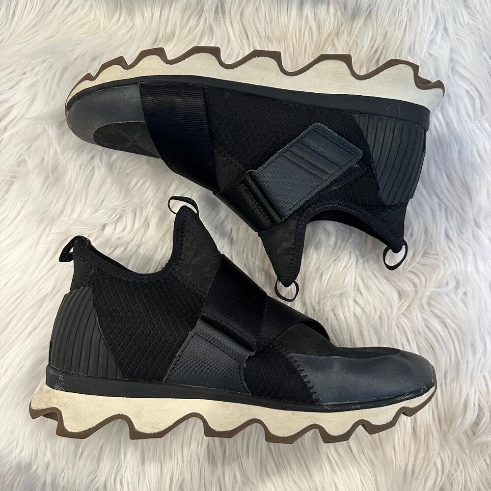 SOREL Kinetic Sneak Slip On Sneakers Shoes Strap Black NL3374 - Picture 9 of 10